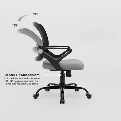Align Cherry Ergonomic Office Chair | Mesh Back | Lumbar Support | Adjustable Height | 360° Swivel | Home & Office