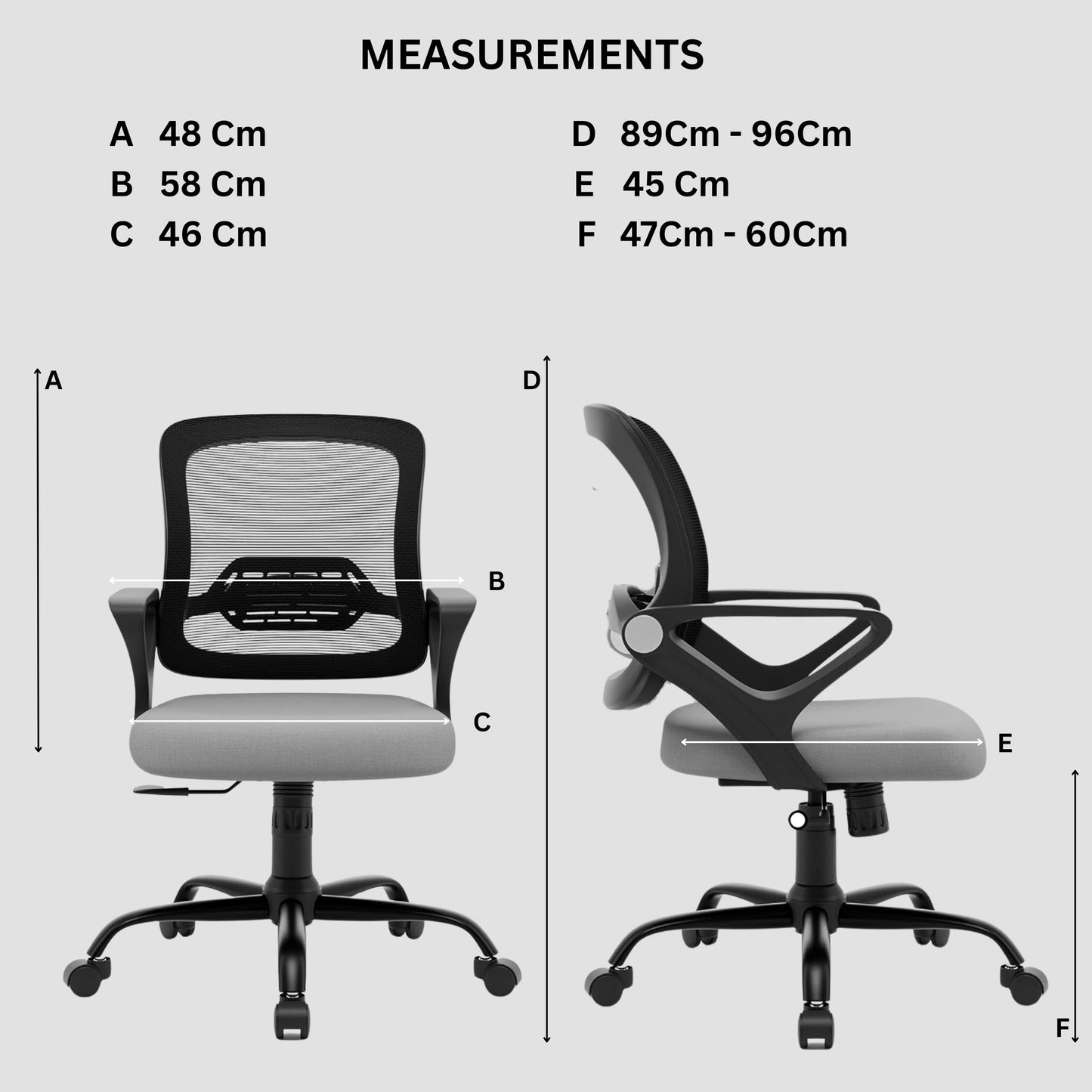 Align Cherry Ergonomic Office Chair | Mesh Back | Lumbar Support | Adjustable Height | 360° Swivel | Home & Office