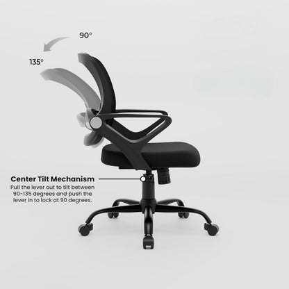 Align Cherry Ergonomic Office Chair | Mesh Back | Lumbar Support | Adjustable Height | 360° Swivel | Home & Office