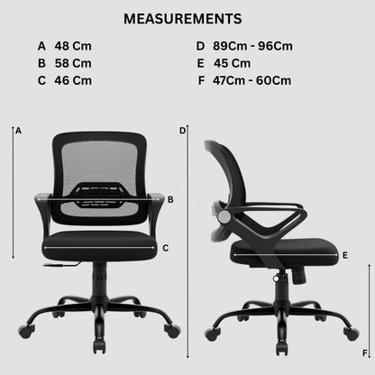 Align Cherry Ergonomic Office Chair | Mesh Back | Lumbar Support | Adjustable Height | 360° Swivel | Home & Office