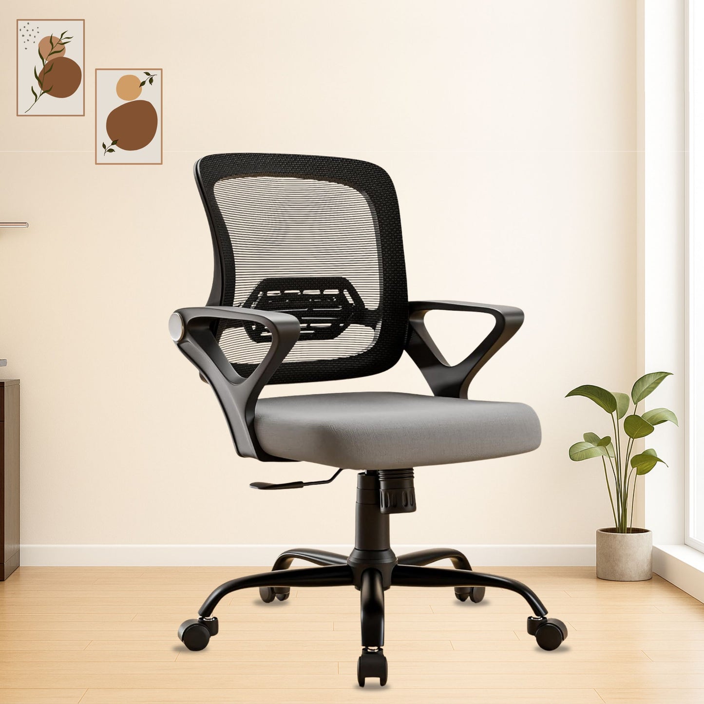 Align Cherry Ergonomic Office Chair | Mesh Back | Lumbar Support | Adjustable Height | 360° Swivel | Home & Office